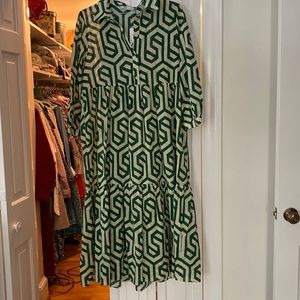 Green Print Zara Maxi Dress